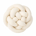 Cuscino decorativo a nodo 30 cm in tessuto beige - morbido e intrecciato