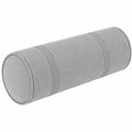 Cuscino cilindrico 20 x 60 cm in tessuto grigio - supporto decorativo