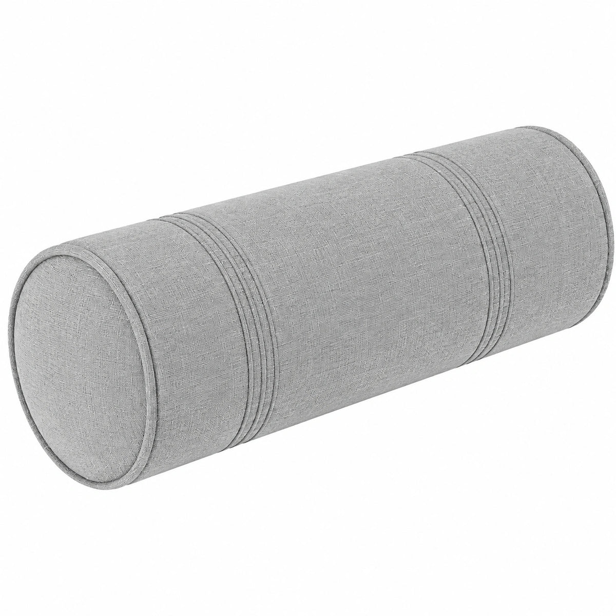 Cuscino cilindrico 20 x 60 cm in tessuto grigio - supporto decorativo