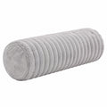 Cuscino cilindrico 15 x 40 cm in tessuto sintetico grigio a coste morbido