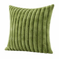 Cuscino decorativo 45 x 45 cm in tessuto verde salvia a coste stile moderno