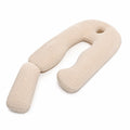 Cuscino gravidanza a U 140 cm in tessuto a coste beige - supporto corpo modulare