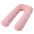 Cuscino gravidanza a U 140 cm in tessuto rosa - sostegno avvolgente per riposo