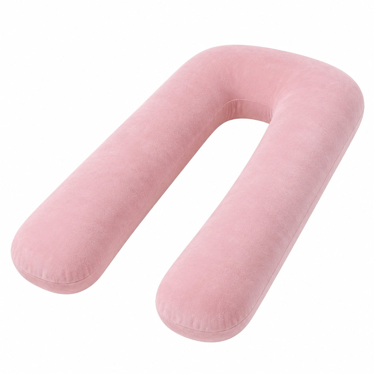 Cuscino gravidanza a U 140 cm in tessuto rosa - sostegno avvolgente per riposo
